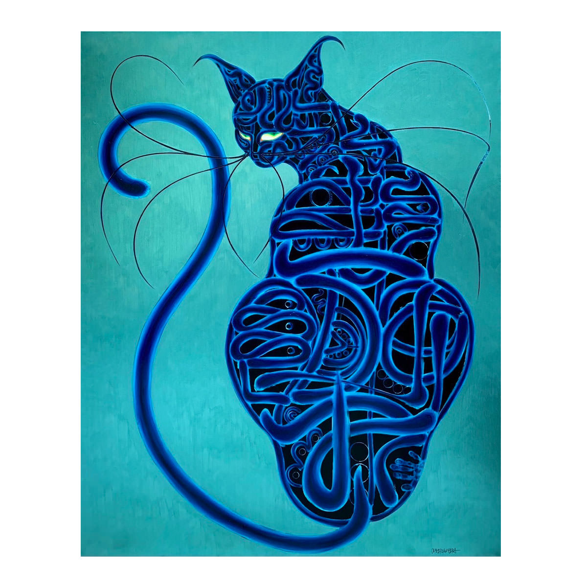 CAT Blue tableau | ARTWORKS | ARToVILLA